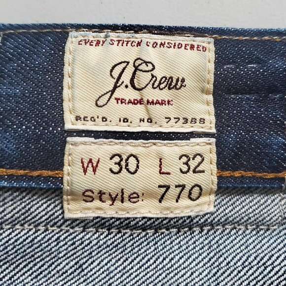 J. Crew 770 Jeans Slim Straight Fit Kaihara Denim Dark‎ Wash - Picture 8 of 16